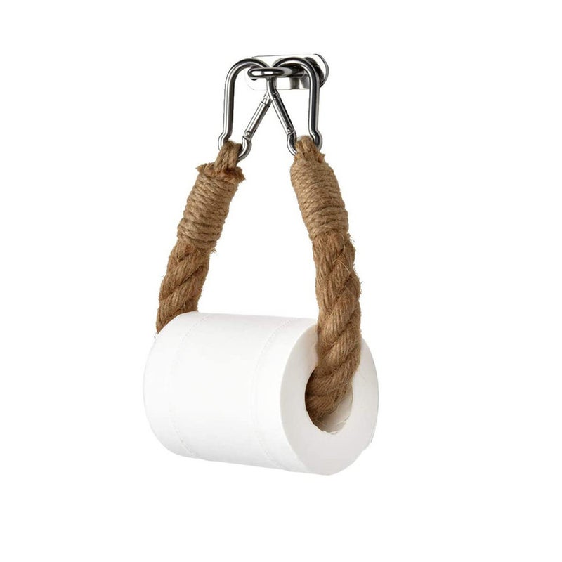 Hemp Rope Creative Roll Holder Puncher Toilet Paper Storage Support Hooks Wholeand Toilet Paper Holders & Storage