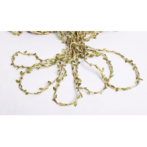 Artificial Vine Rope Fabric Hemp Green Leaves Home Decor