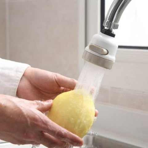 Hession Adjustable Prevent Splash Faucet Filter 3Pcs White