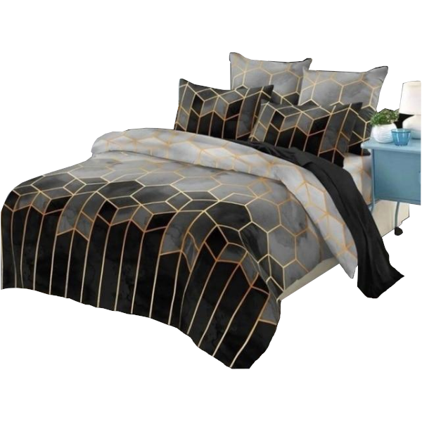 Hexagon Pattern Set With Quilt Cover Pillowcases Quilt Covers
