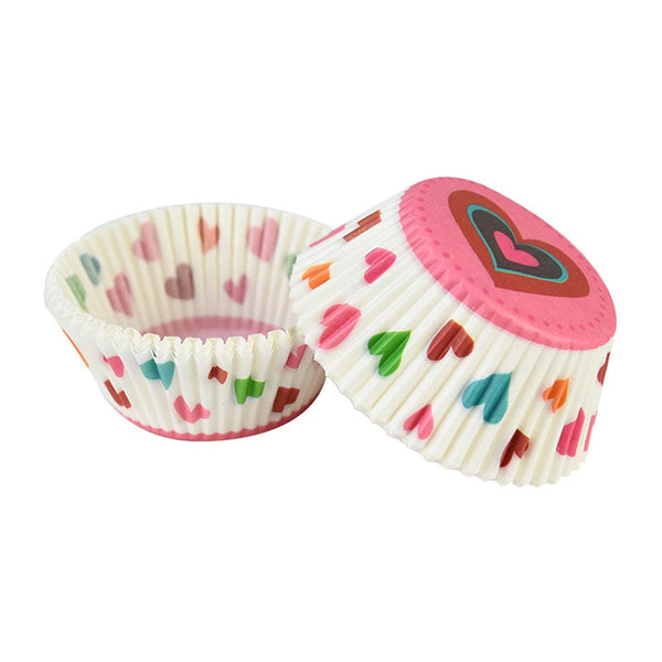 100Pcs Rainbow Muffin Cupcake Paper Cups Liner Baking Decorating Tools Party Baking Cups & Cases