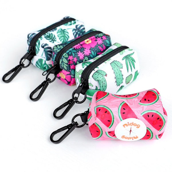 Colourful Printed Dog Poop Bag Holder Waste Bags Dispenser Pooper Scooper & Bags