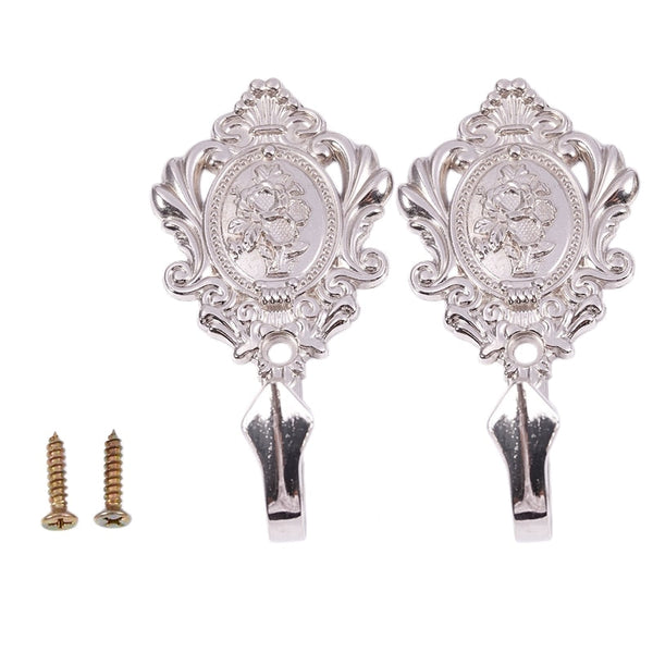 2Pcs/Set Alloy Drapery Curtain Wall Hook Tieback Rose Pattern Accessories Other Curtains & Accessories