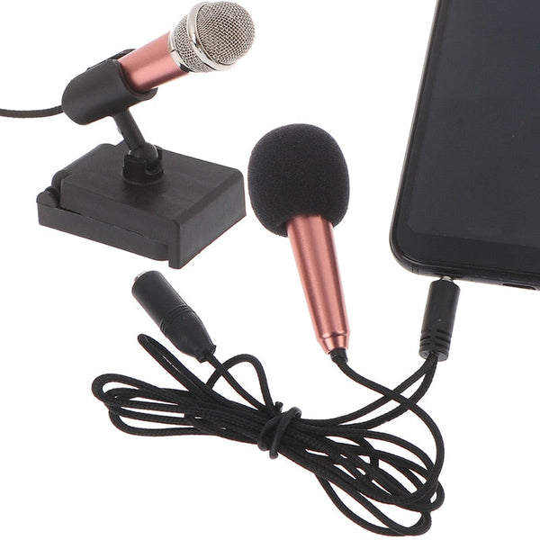 Portable 3.5Mm Stereo Studio Karaoke Mini Microphone For Pc Mobile Phone Mini Plug In Microphones