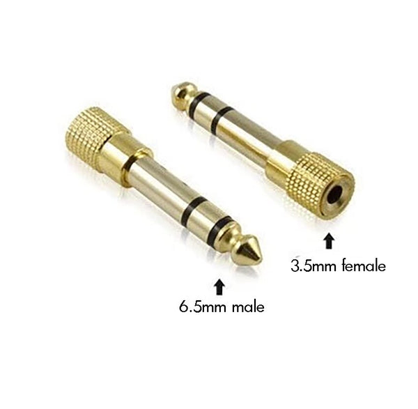 Intercoms Doorbells 6.35 To 3.5 Jack Stereo Connect Converter For Headphone Microphone Connector Gold