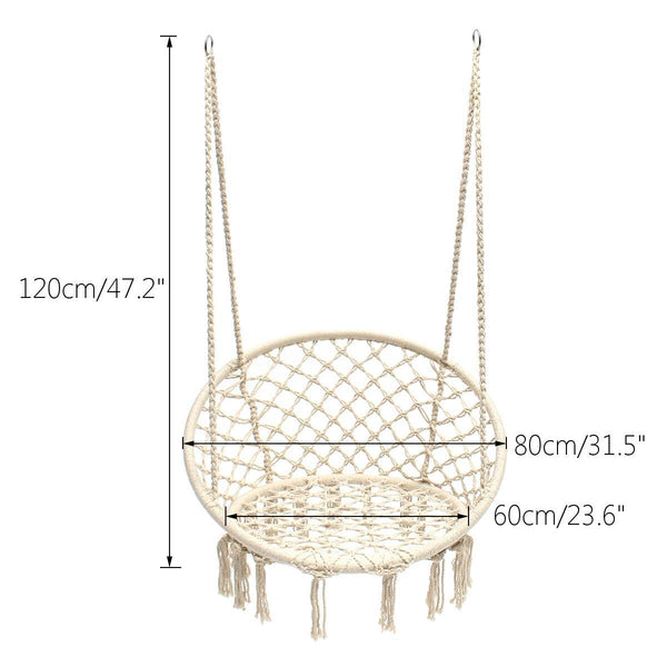 Macrame Hammock Chair Swinging Indoor Outdoor Hammocks