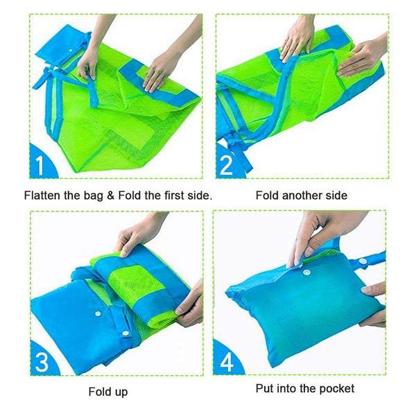 Portable Reusable Mesh Kids Swimming Beach Storage Bags