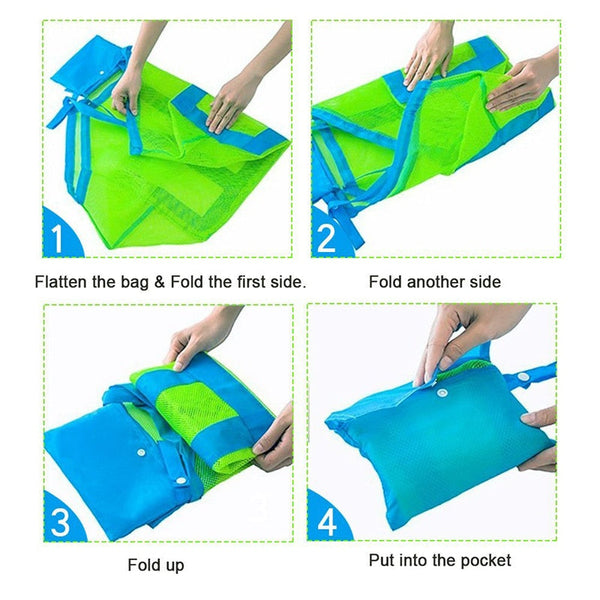 Portable Reusable Mesh Kids Swimming Beach Storage Bags Gym Bags