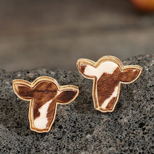 Bull Head Alloy Stud Earrings