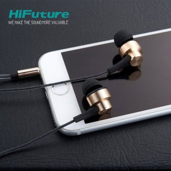 J3 Metallic In Earphone With Microphone For Xiaomi Iphone Gold
