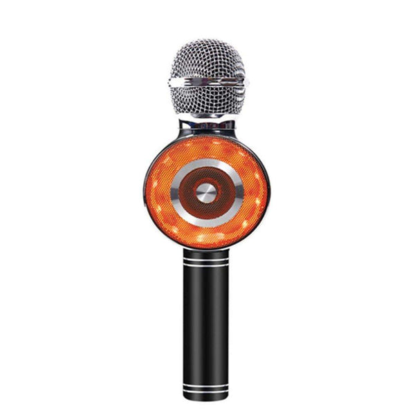 Usb Rechargeable Wireless Bluetooth Microphone With Large Speaker And Led Lights