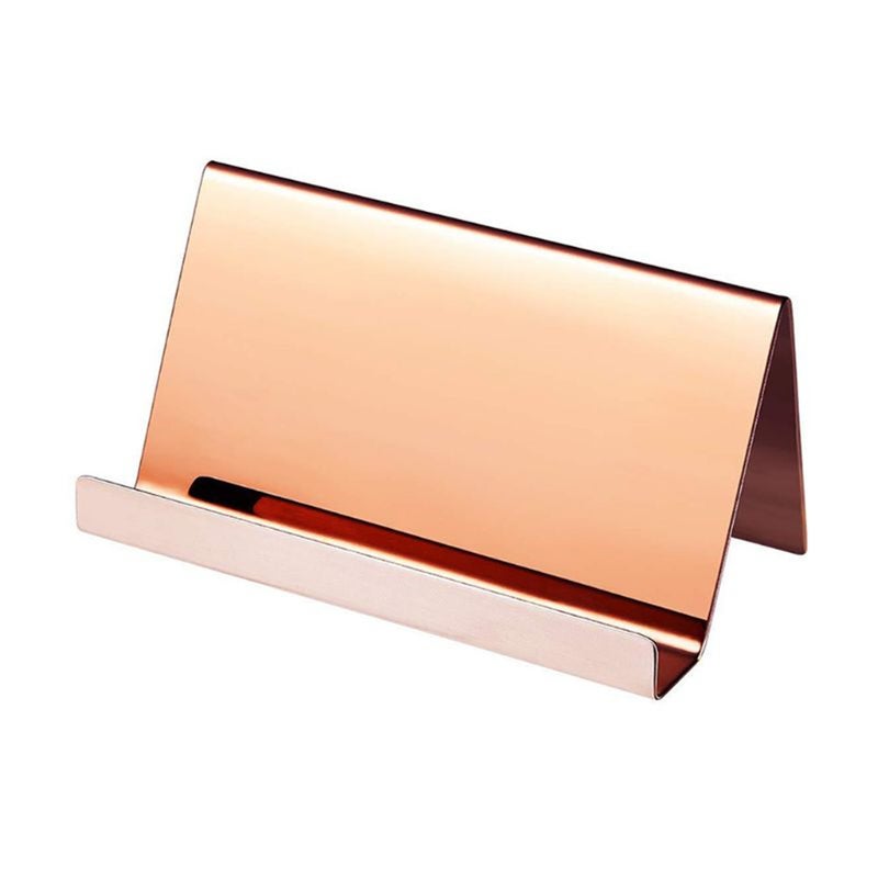Business Card Holders Stainless Steel Business Card Holder Display Stand Rack Desktop Table Organizer
