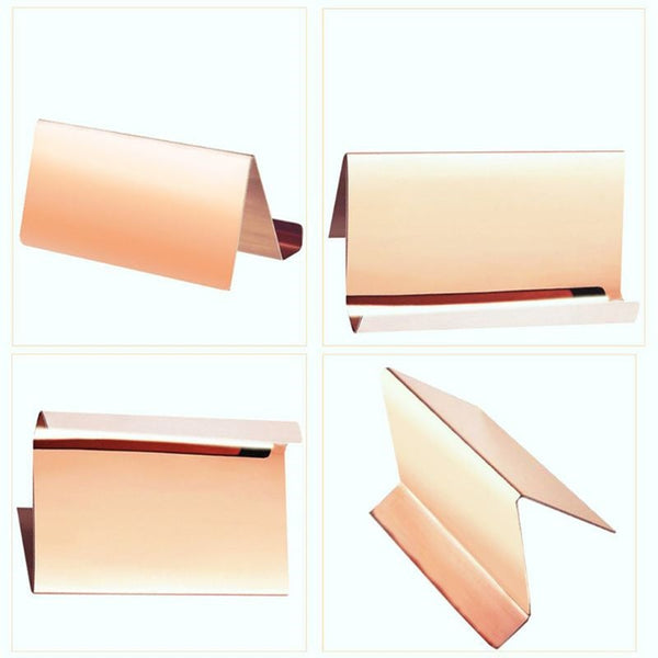 Stainless Steel Business Card Holder Display Stand Rack Desktop Table Organizer Business Card Holders