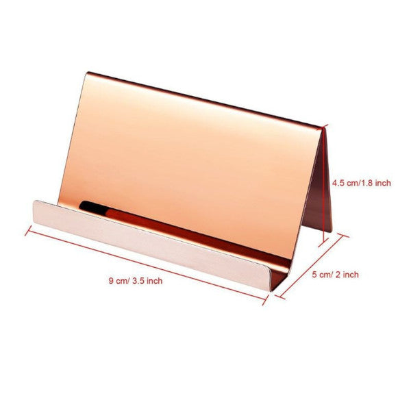 Business Card Holders Stainless Steel Business Card Holder Display Stand Rack Desktop Table Organizer