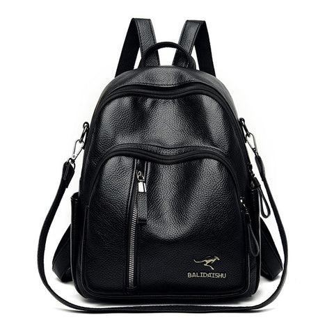 High Quality Backpack Women Large Capacity Bag Soft Pu Leather Backpacks For Casual Bags Designer Women's Bags & Handbags