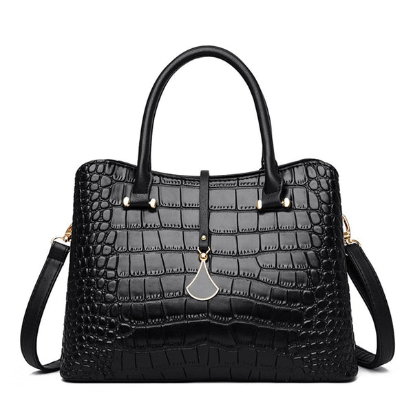 High Quality Crocodile Pattern Pu Leather Top Handle Bag Large Capacity Shoulder Crossbody Luxury Handbags Women Bags Designer Women's Bags & Handbags