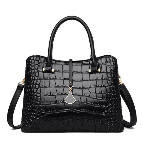 High Quality Crocodile Pattern Pu Leather Top Handle Bag Large Capacity Shoulder Crossbody Luxury Handbags Women Bags Designer Women's Bags & Handbags