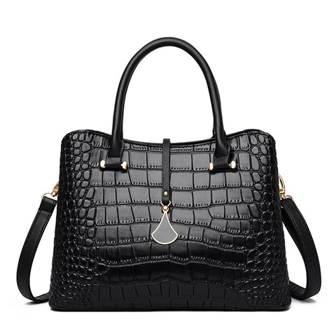 High Quality Crocodile Pattern Pu Leather Top Handle Bag Large Capacity Shoulder Crossbody Luxury Handbags Women Bags Designer