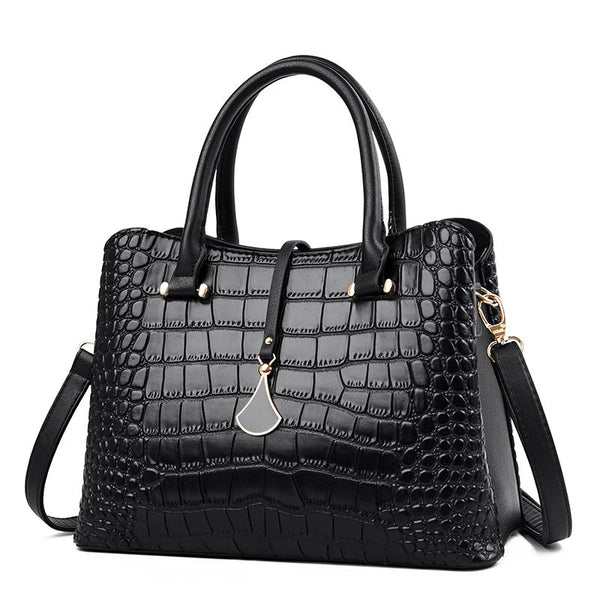 High Quality Crocodile Pattern Pu Leather Top Handle Bag Large Capacity Shoulder Crossbody Luxury Handbags Women Bags Designer Women's Bags & Handbags