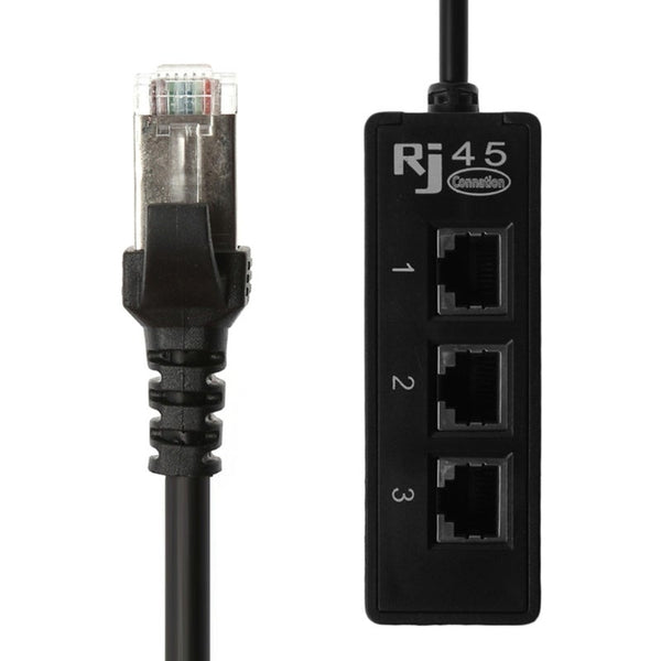 High Quality Lan Ethernet Cable Splitter Network Rj45 1 Male To 3 Female Connector Adapter Ethernet Cables (Rj 45/8P8c)