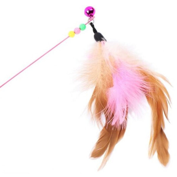High Toughness Two Color Feather Wire Funny Cat Toy Multi