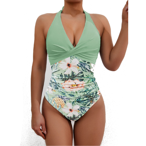 High Waisted One Piece  Bikini Swimsuit For Women Swimwear