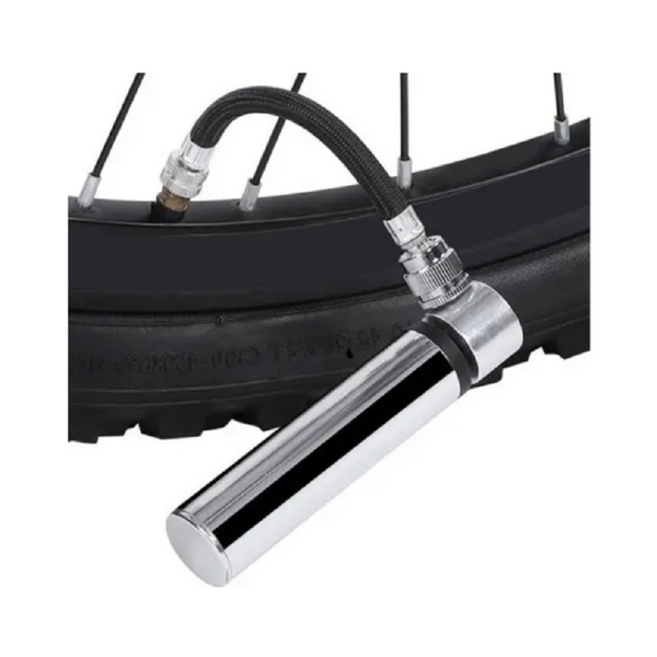 High Pressure Portable Bicycle Pump Silver Pumps