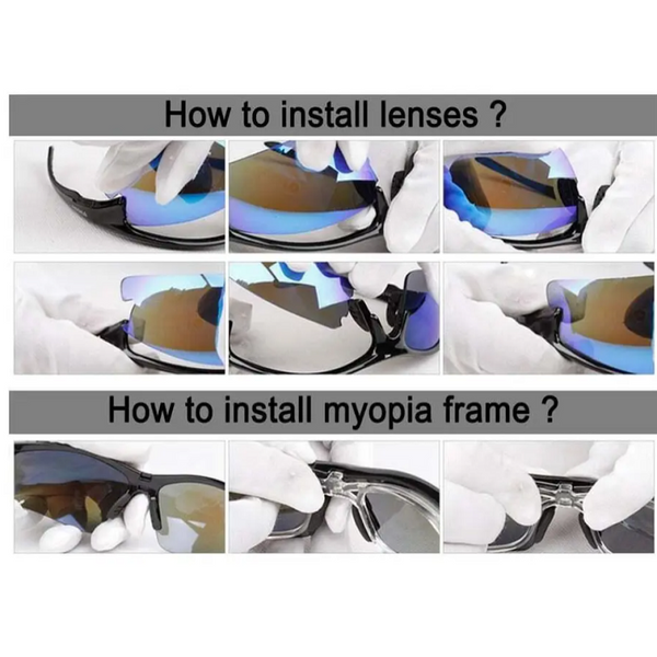 Hiking Glasses Tactical Polarized Men Shooting Airsoft Myopia For Camping Cycling Sunglasses 5 Lens Sunglasses Goggles