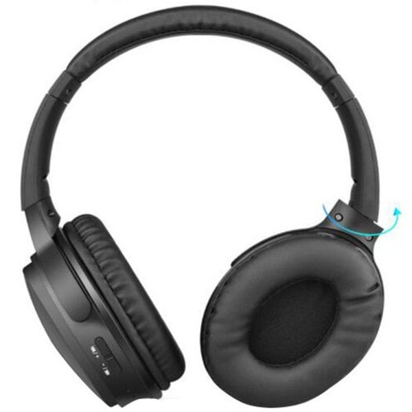 Hk02 Foldable Wireless Stereo Sound Bluetooth 5.0 Headset Black Headsets