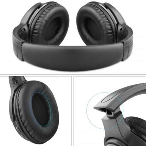 Hk02 Foldable Wireless Stereo Sound Bluetooth 5.0 Headset Black Headsets