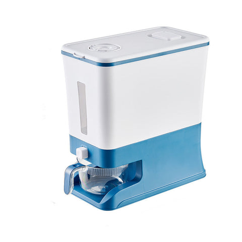 Regular Amber Blue Smart Kitchen Rice Dispenser Automatic Press Style Storage Bin Food Storage Containers