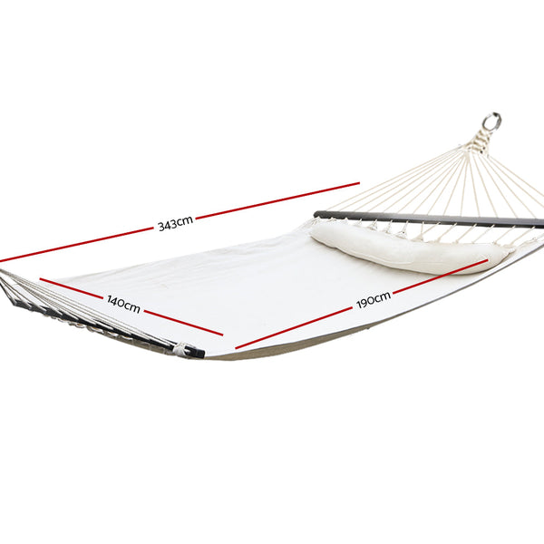 Gardeon Swing Double Hammock Bed Cream Hammocks