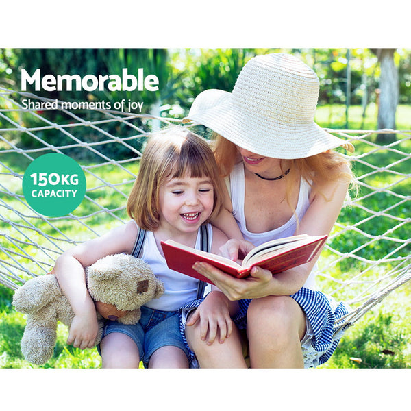 Gardeon Swing Hammock Bed Cream Hammocks