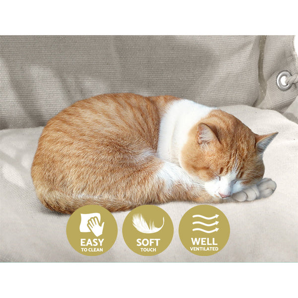 Gardeon Hammock Hanging Swing Chair Cream Swing Seats