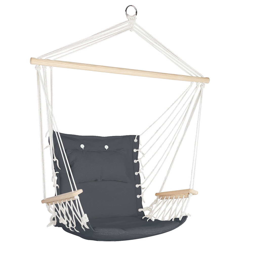 Gardeon Hammock Hanging Swing Chair Grey Swing Seats