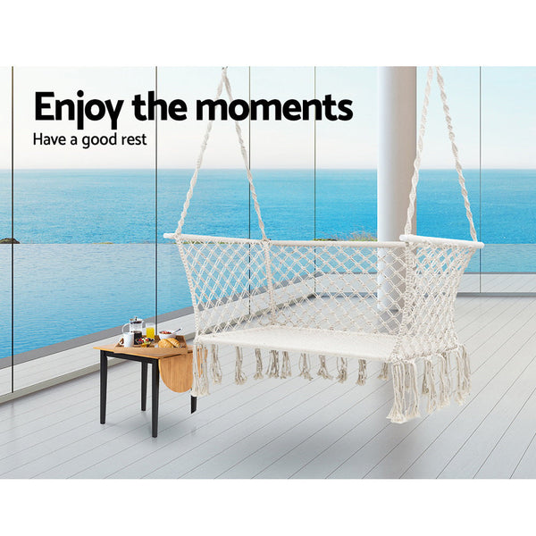 Gardeon Camping Hammock Chair Patio 2 Person Swing Hammocks Double Portable Swing Seats