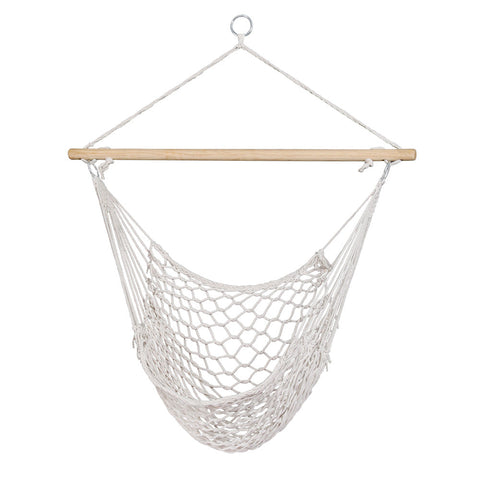 Gardeon Hammock Chair Outdoor Hanging Camping Mesh Indoor Cream Hammocks