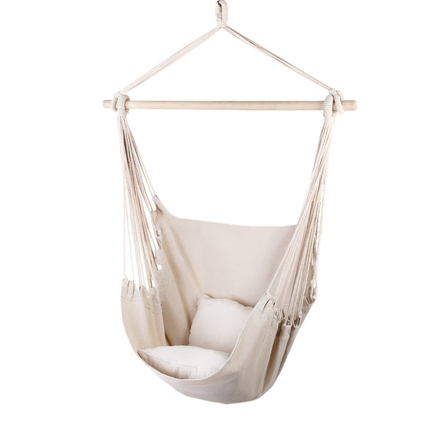 Gardeon Hammock Swing Chair Cream Swing Seats