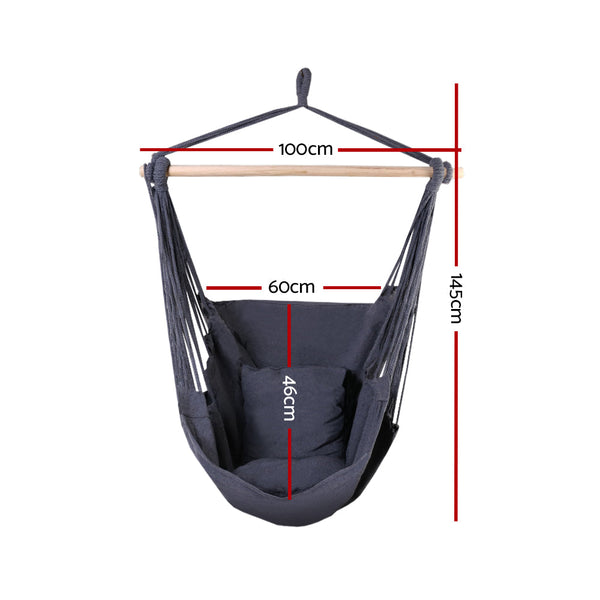 Gardeon Hammock Swing Chair Grey Hammocks