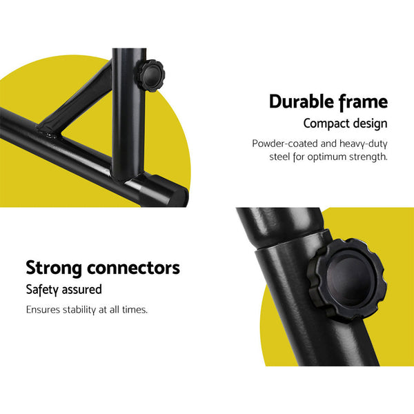 Gardeon Outdoor Hammock Chair With Steel Stand Tassel Hanging Rope Cream Hammocks