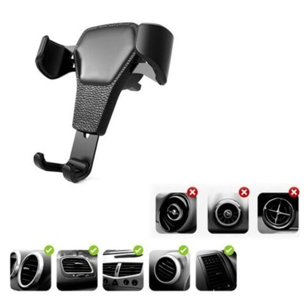 Holder For Car Air Vent Mount Stand Universal Gravity Smartphone Call Support Black Mounts & Holders