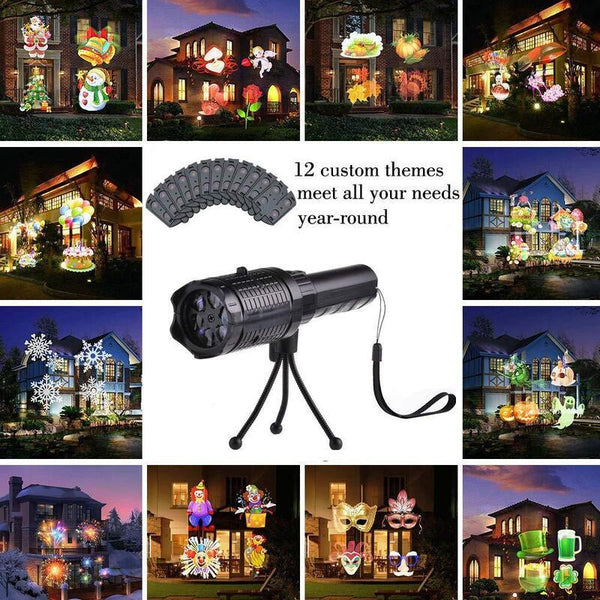 Handheld Holiday Projector Flashlight Or Camping Torch For Kids