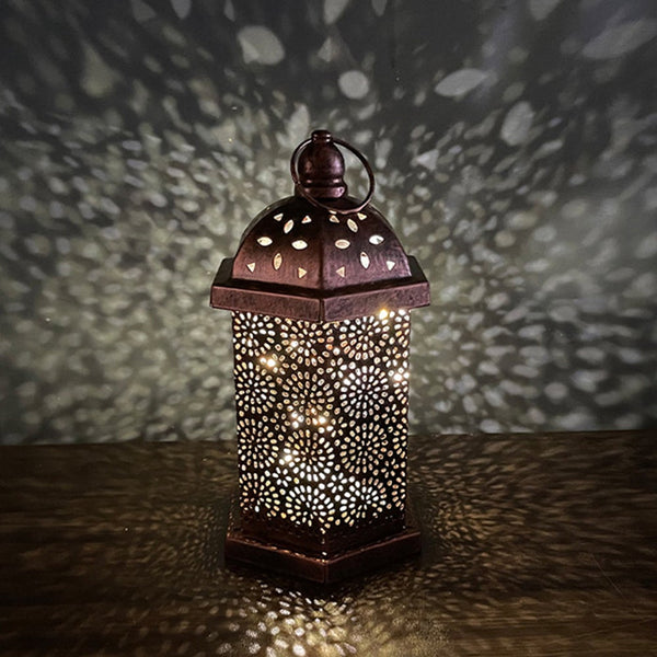 Hollow Carved Lantern Light Decorative Lamp For Holiday Ornaments