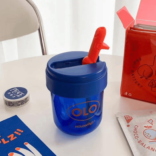 Holoholo Heat Resistant Reusable Coffee Cup Blue 300Ml Cups & Saucers