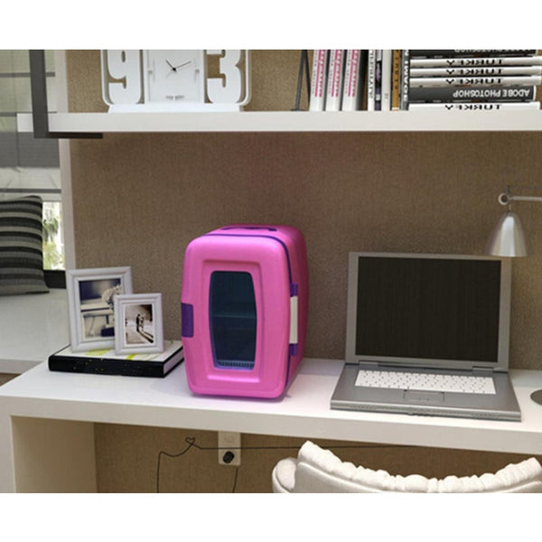 Car Dual Purpose Mini Drugs Cosmetics Refrigerator Pink Mini Fridges