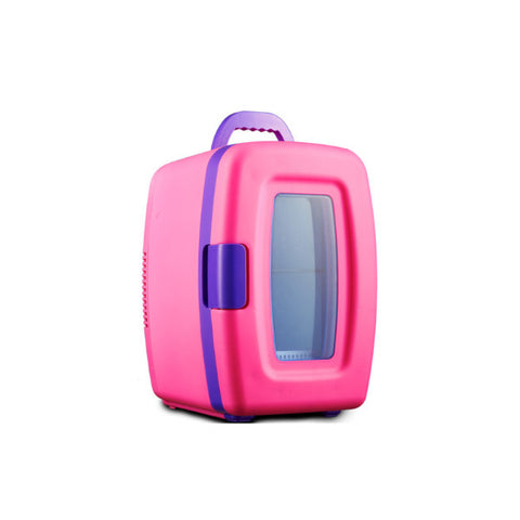 Home Car Dual Purpose Mini Drugs And Cosmetics Refrigerator Pink