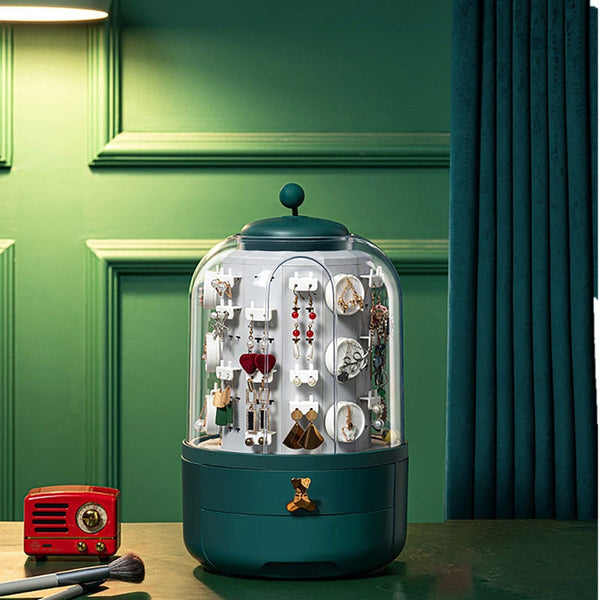 Veile Studios Home Jewelry Earrings Ring Necklace Organizer Stand Large Capacity Storage Box Jewellery Holders & Organisers