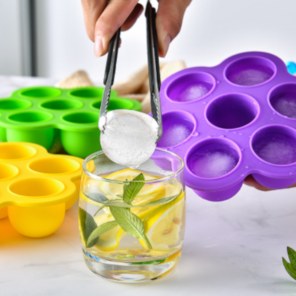 Made Ice Cream 7 Hole Little Silicone Popsicle Multifunctional Tray Mold Ice Cubes Trays & Moulds