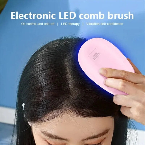 Brushes & Combs Home Use Electric Massage Comb Anti Hair Loss Vibration With Red Li