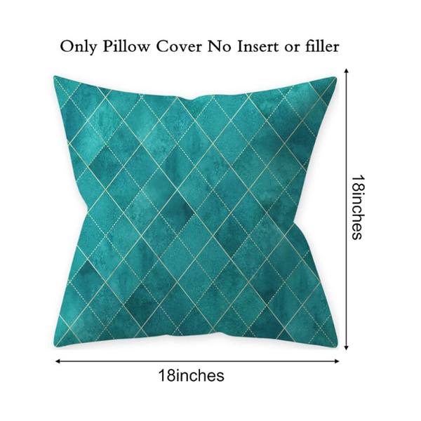 Home Teal Blue Series Printing Throw Pillow Cover For Decoration 1 45X45cm Cushions & Decorative Pillows
